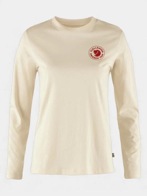 Fjallraven 1960 Logo T-shirt LS W női hosszú ujjú póló homok színben 6