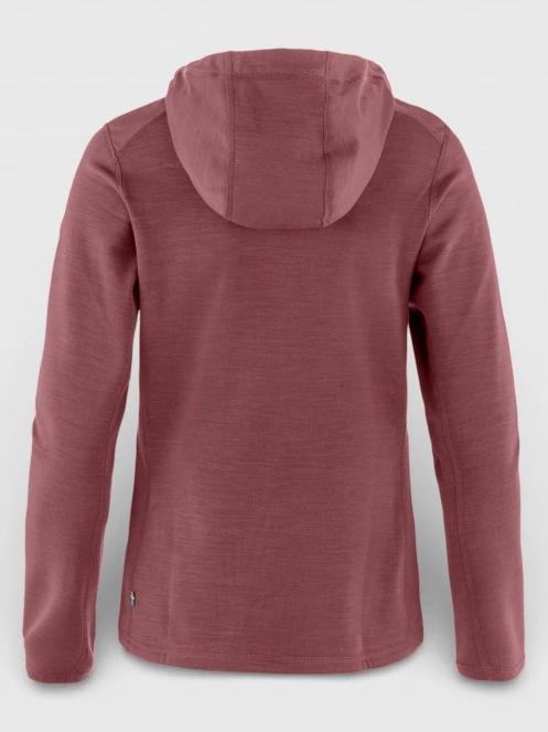 Fjallraven Keb Fleece Hoodie W női polár pulóver bordó színben 3
