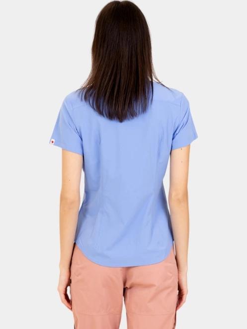 Fjallraven High Coast Lite Shirt SS W női rövid ujjú ing kék színben 4