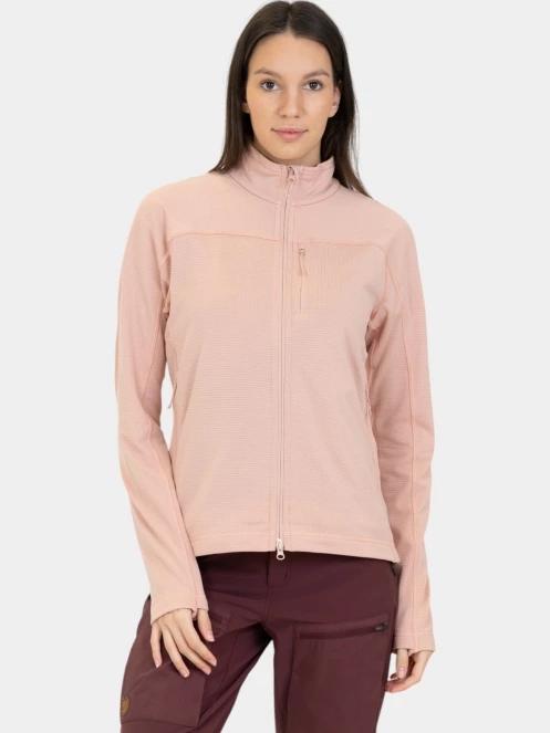 Fjallraven Abisko Lite Fleece Jacket W női polár pulóver rózsaszín színben 2