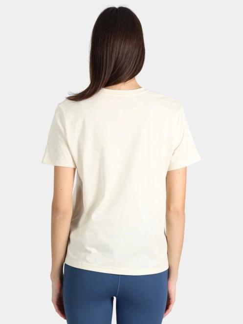 Fjallraven Fox Boxy Logo Tee W női rövid ujjú póló homok színben 4