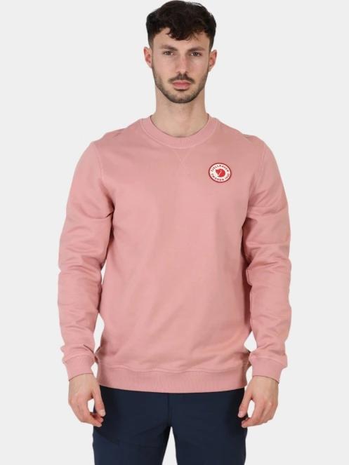 Fjallraven 1960 Logo Badge Sweater M férfi pulóver rózsaszín színben 2