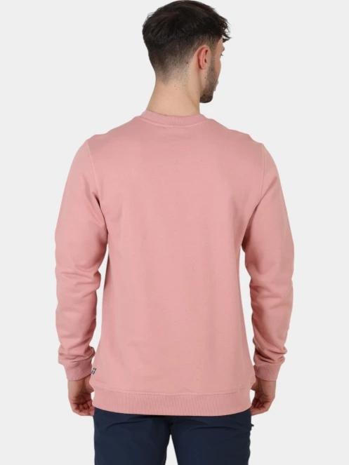 Fjallraven 1960 Logo Badge Sweater M férfi pulóver rózsaszín színben 4