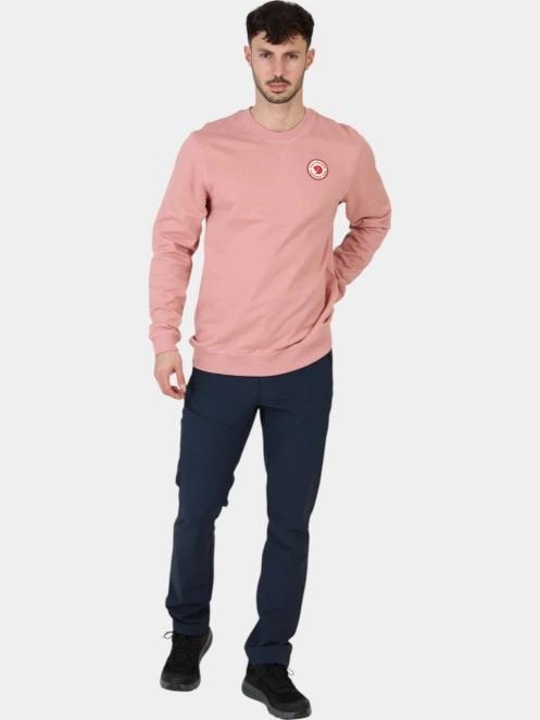 Fjallraven 1960 Logo Badge Sweater M férfi pulóver rózsaszín színben 6