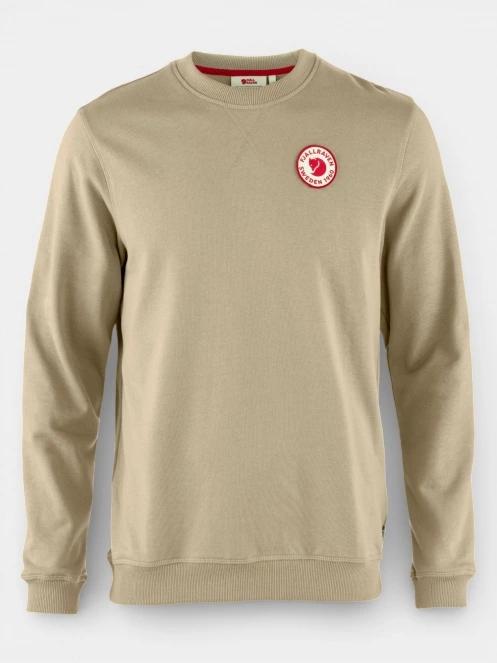 Fjallraven 1960 Logo Badge Sweater M férfi pulóver homok színben 2