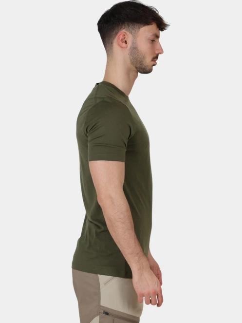 Fjallraven Abisko Wool SS M férfi rövid ujjú sport póló zöld színben 5