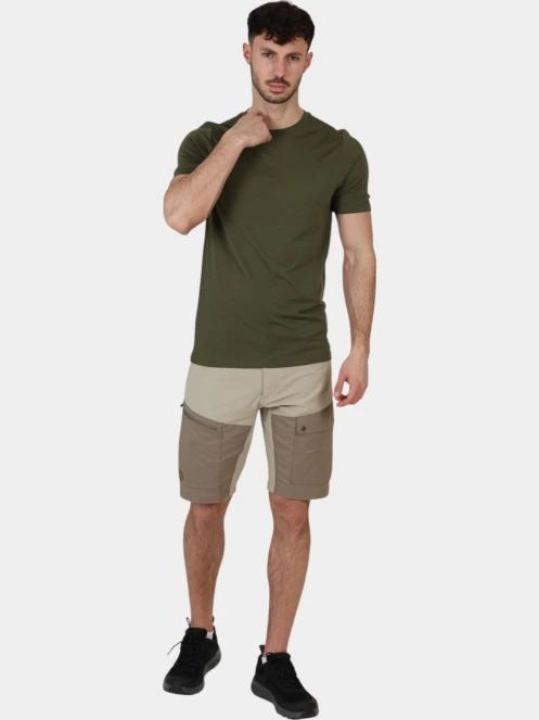 Fjallraven Abisko Wool SS M férfi rövid ujjú sport póló zöld színben 6