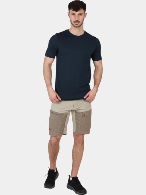 Fjallraven Abisko Wool SS M férfi rövid ujjú sport póló sötétkék színben 6