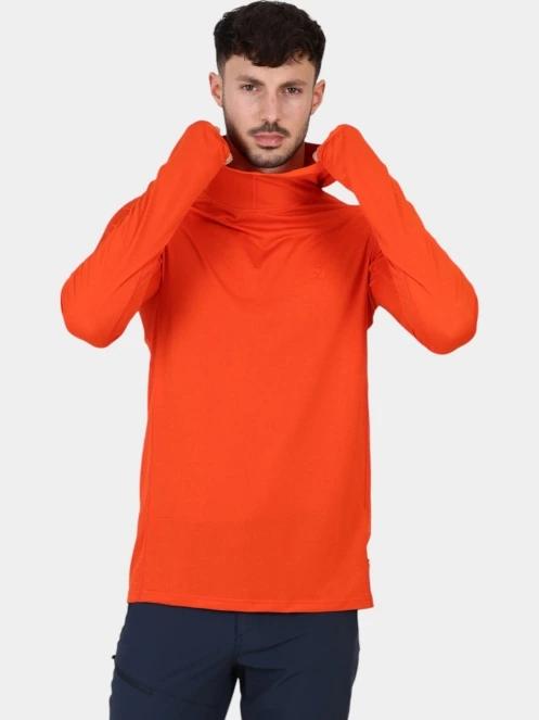 Fjallraven Abisko Sun-hoodie M férfi kapucnis pulóver narancssárga színben 6