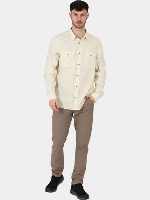 Fjallraven Övik Travel Shirt LS M férfi hosszú ujjú ing fehér színben 3