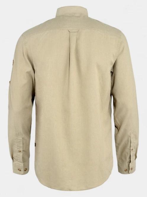 Fjallraven Övik Travel Shirt LS M férfi hosszú ujjú ing homok színben 8