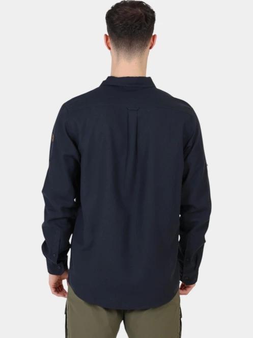 Fjallraven Övik Travel Shirt LS M férfi hosszú ujjú ing sötétkék színben 4