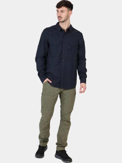 Fjallraven Övik Travel Shirt LS M férfi hosszú ujjú ing sötétkék színben 6
