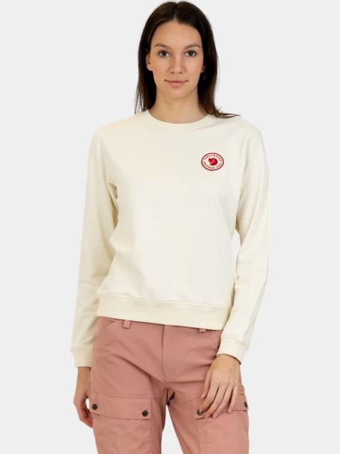Fjallraven 1960 Logo Badge Sweater W női pulóver fehér színben 2