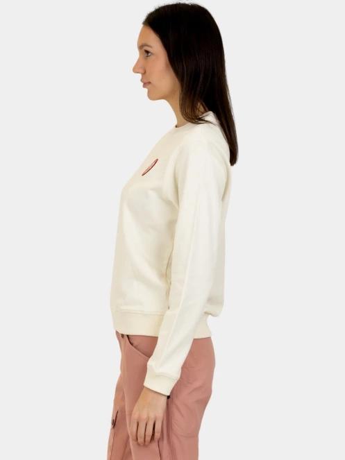 Fjallraven 1960 Logo Badge Sweater W női pulóver fehér színben 3