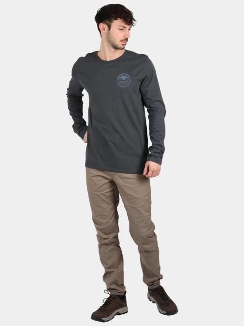 Fjallraven Forever Nature Badge LS M férfi hosszú ujjú póló sötétkék színben 5