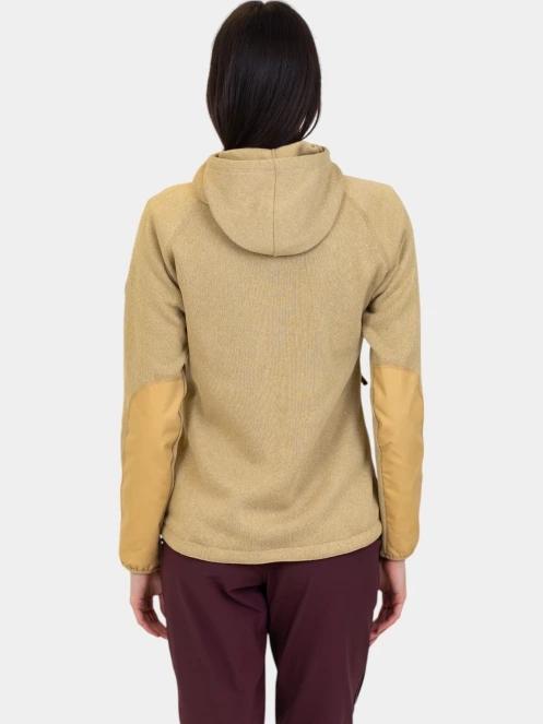 Fjallraven Övik Fleece Hoodie W női kapucnis pulóver homok színben 4