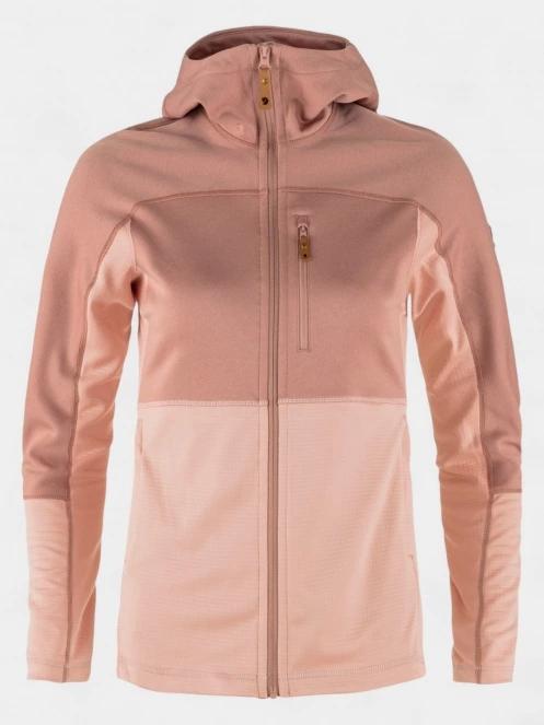 Fjallraven Abisko Trail Fleece W női kapucnis pulóver rózsaszín színben 2
