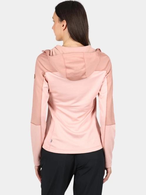 Fjallraven Abisko Trail Fleece W női kapucnis pulóver rózsaszín színben 4