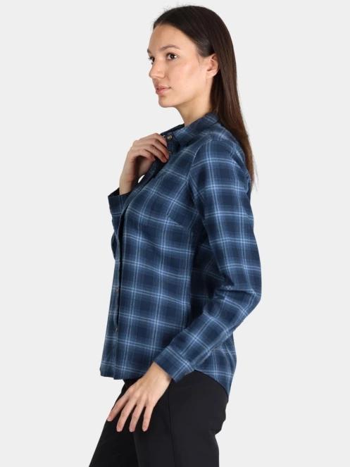 Fjallraven Övik Flannel Shirt W női hosszú ujjú ing kék színben 3