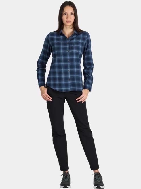 Fjallraven Övik Flannel Shirt W női hosszú ujjú ing kék színben 5