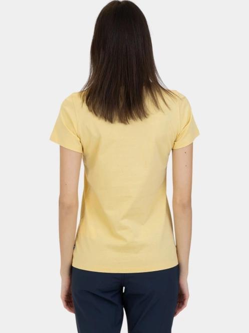 Fjallraven Arctic Fox T-shirt W női rövid ujjú póló sárga színben 4