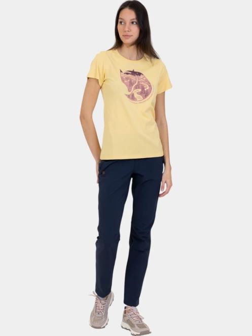 Fjallraven Arctic Fox T-shirt W női rövid ujjú póló sárga színben 5