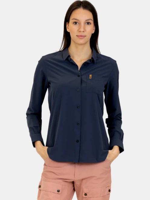 Fjallraven Övik Lite Shirt LS W női hosszú ujjú ing sötétkék színben 2