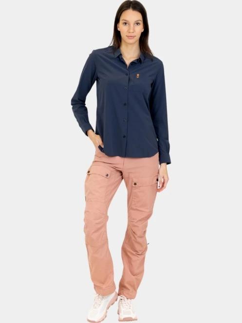 Fjallraven Övik Lite Shirt LS W női hosszú ujjú ing sötétkék színben 5
