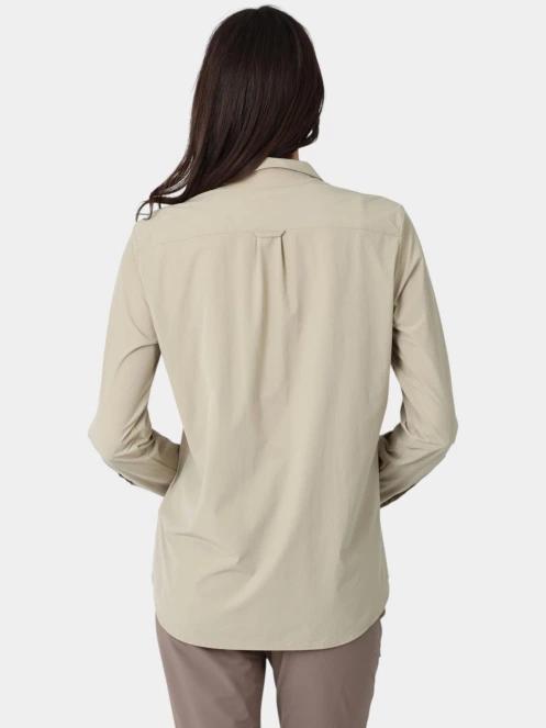 Fjallraven Övik Lite Shirt LS W női hosszú ujjú ing homok színben 4