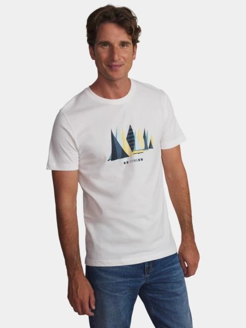 TBS Freditee férfi rövid ujjú póló fehér színben 2