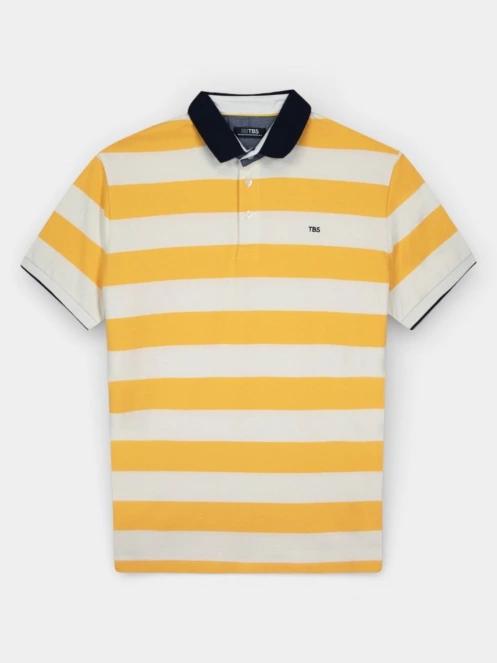 TBS Govanpol férfi galléros póló sárga színben 4