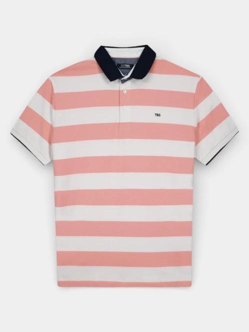 TBS Govanpol férfi galléros póló rózsaszín színben 4