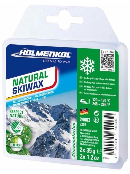 Holmenkol Natural Skiwax Bar síwax fehér színben 2