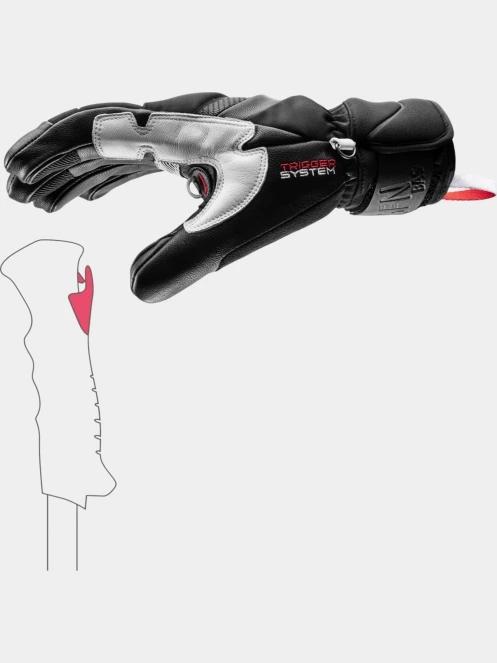 LEKI Griffin Base 3D férfi síkesztyű fekete színben 5