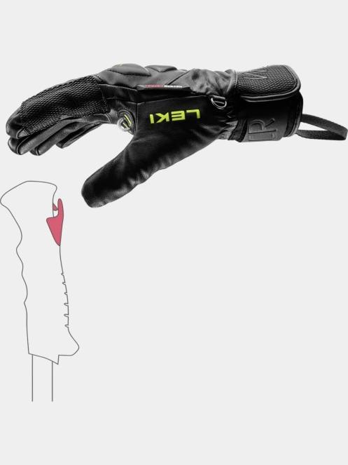 LEKI WCR Venom Speed 3D férfi síkesztyű fekete színben 5