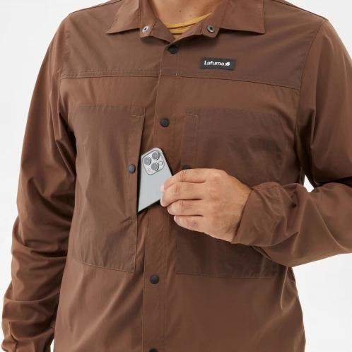 Lafuma Hybrid Tour Shirt Ls M férfi hosszú ujjú ing barna színben 4