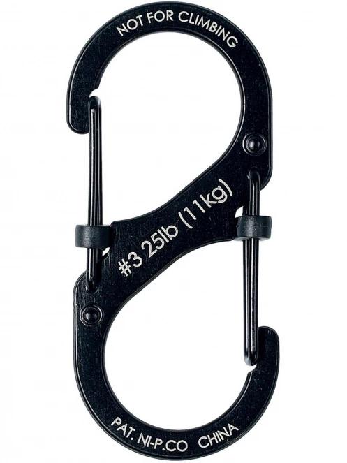 Niteize SlideLock karabíner #2 karabiner fekete színben 3