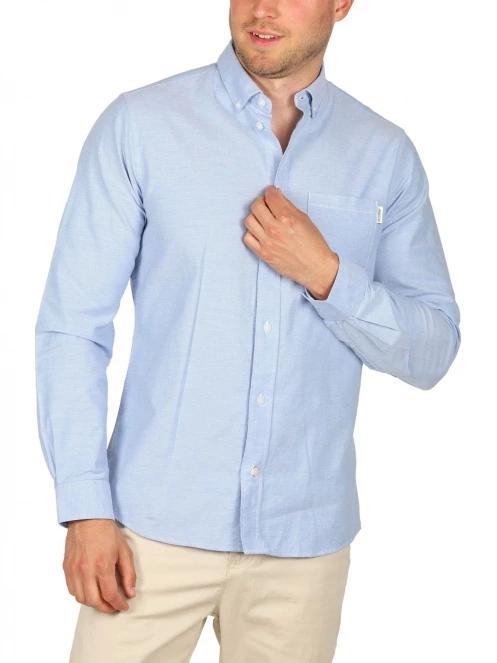 Musto Ess Ls Oxford Shirt férfi hosszú ujjú ing világoskék színben 2