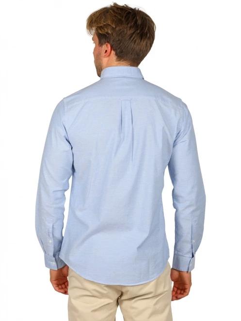 Musto Ess Ls Oxford Shirt férfi hosszú ujjú ing világoskék színben 4