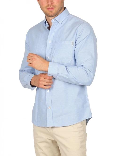 Musto Ess Ls Oxford Shirt férfi hosszú ujjú ing világoskék színben 6