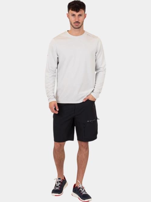 Musto M Evo Crew Sunblock Ls Tee férfi hosszú ujjú sport póló szürke színben 5