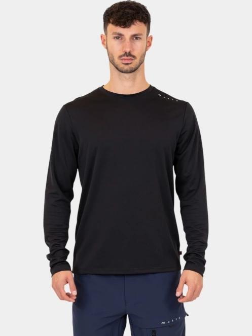 Musto M Evo Crew Sunblock Ls Tee férfi hosszú ujjú sport póló fekete színben 2