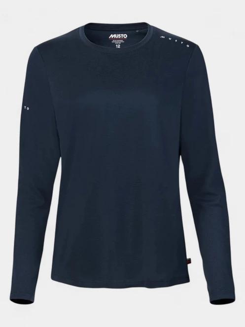 Musto W Evo Crew Sunblock Ls Tee női hosszú ujjú sport póló sötétkék színben 8