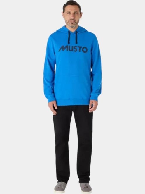 Musto M Musto Logo Hoodie férfi kapucnis pulóver kék színben 2
