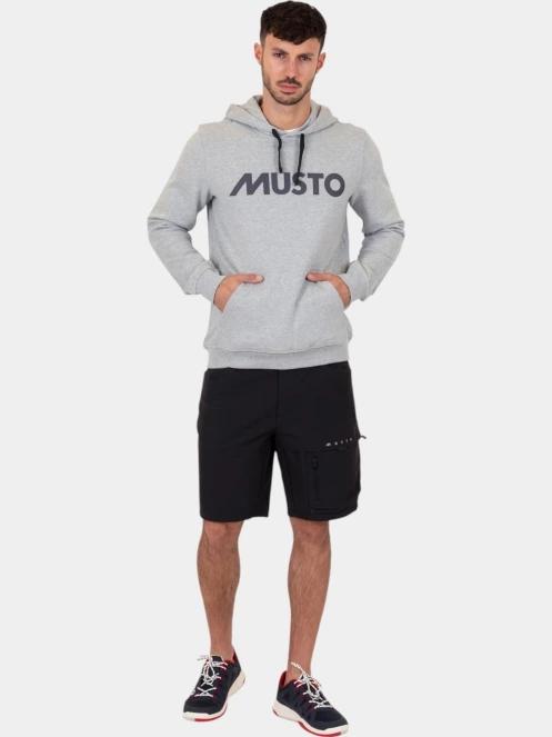 Musto M Musto Logo Hoodie férfi kapucnis pulóver szürke színben 5