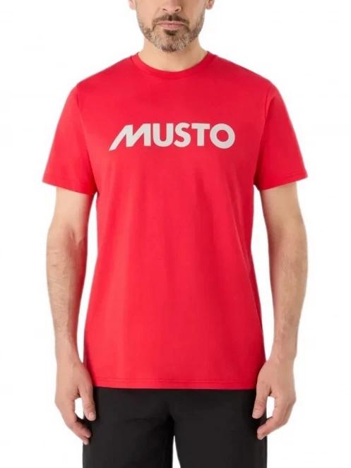 Musto M Musto Logo Tee férfi rövid ujjú póló piros színben 2