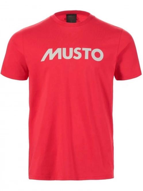 Musto M Musto Logo Tee férfi rövid ujjú póló piros színben 4