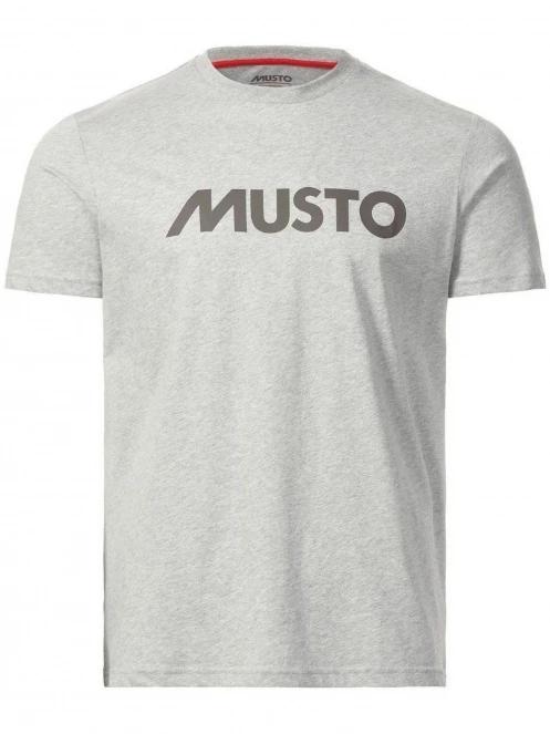 Musto M Musto Logo Tee férfi rövid ujjú póló szürke színben 2