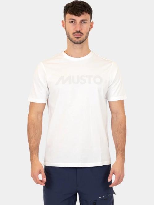 Musto M Musto Logo Ss Tee férfi rövid ujjú póló fehér színben 2